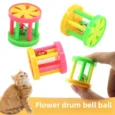 New Cat Toy Bell Flower Drum Cat Toy Kitten Toys Cats Catch Ball Pet Toy Supplies