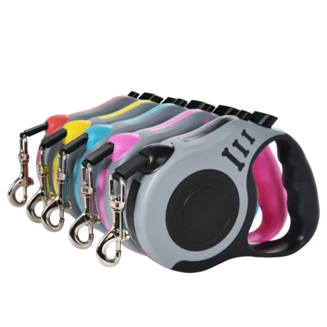 3m 5m Dog Leash for Small Dogs Cat Automatic Retractable Durable Nylon Lead Puppy Outdoor Travel Walking Hiking Traction Rope Co