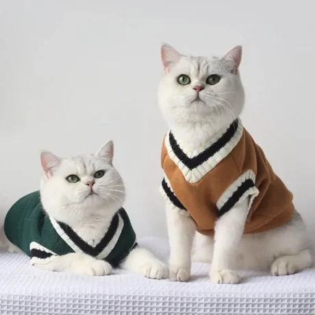 Cat Dog Sweater Pullover Winter Clothes for Small Pet Vest Puppy Jackets Clothing Kitty Costumes Ubranka Dla Psa